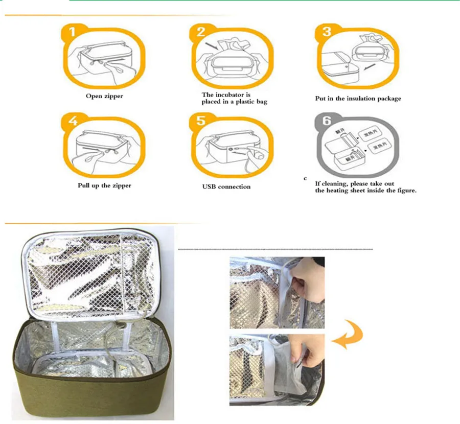 

Personal Portable Electric Oven Electric Lunch Box Car USB Power Mini Hot Food Tote Picnic Camping