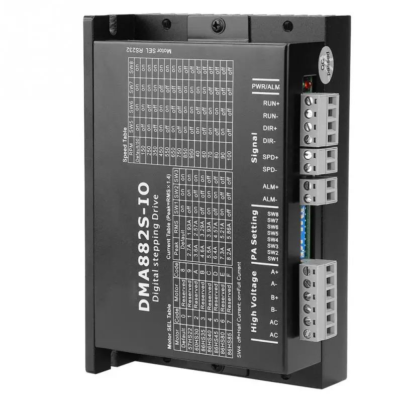 DMA882S IO 2 фазный Драйвер шагового двигателя для 60/86/110 точность сервопривода