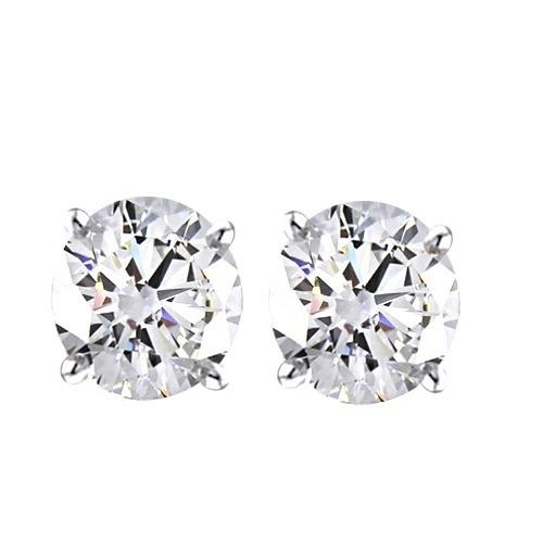 1/3 КТ бриллиантовая огранка D/VVS1 Diamond 4-зубец 10 K Gold Over серьги $999 | Украшения и