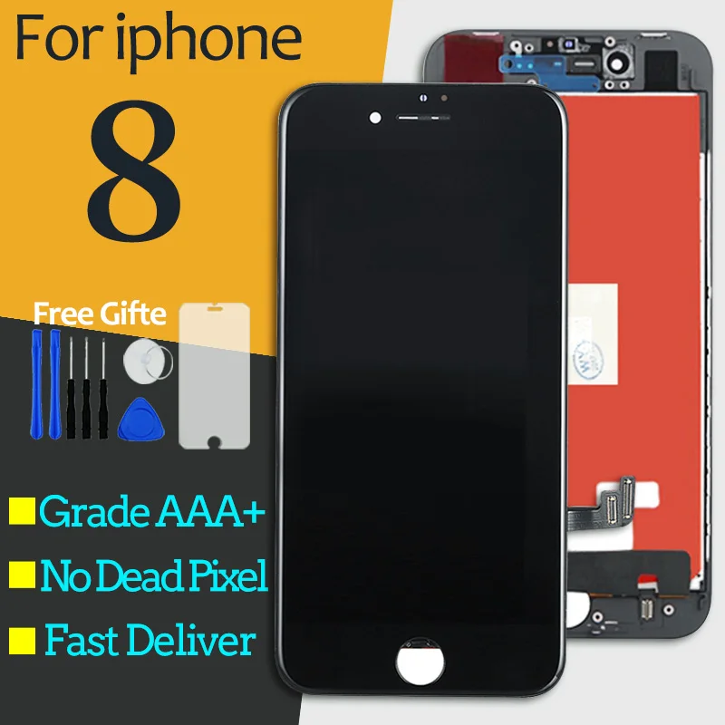 Класс AAA + 4 7 &quotкачественный ЖК дисплей для iPhone 8 сенсорный дигитайзер сборка