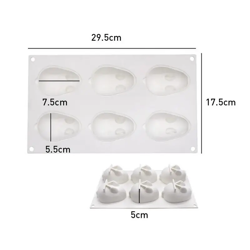 

Cake Decorating Mold 3D Silicone Molds Baking Tools Bunny Rabbit Shape Cakes Chocolate Mousse Make Dessert Pan Chocolates Moulds