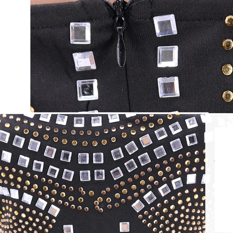 

Karlofea Fashion Women Diamonds Rompers Sexy Strapless Bodycon Rhinestone Short Jumpsuit Club Party Crystal Black Red Playsuit