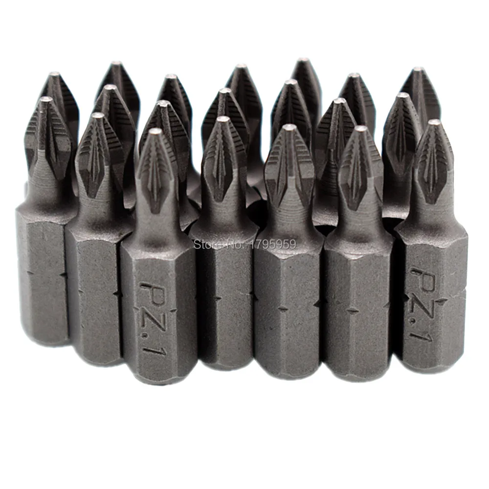 

Screwdriver Bit PZ1 PZ2 PZ3 PH2 25mm 1/4" Hex Shank Impact Driver Phillips Pozidriv Magnetic Screwdriver Insert Bit 20 Piece Set