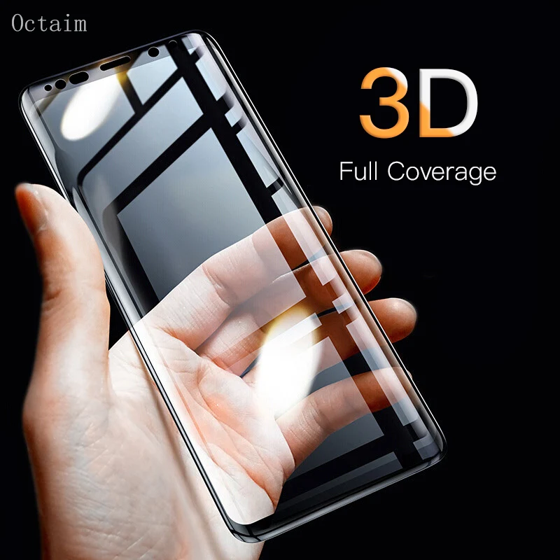3D полное изогнутое закаленное стекло для Samsung Galaxy S9 S8 Plus S7 S6 Edge Защитная пленка