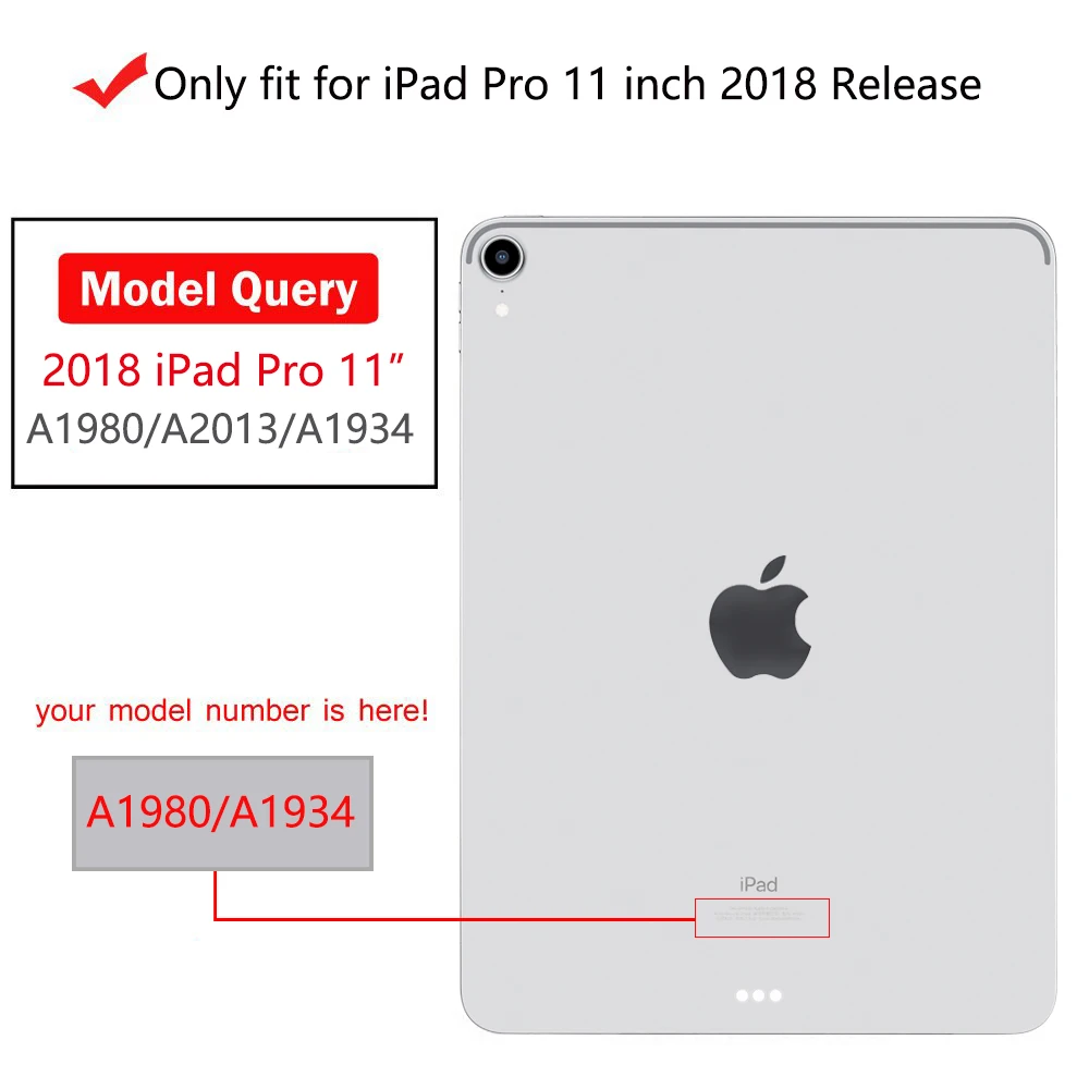 Чехол Redlai для нового iPad Pro 11 дюймов 2018 Прозрачная отделка мягкий ТПУ чехол Ipad |
