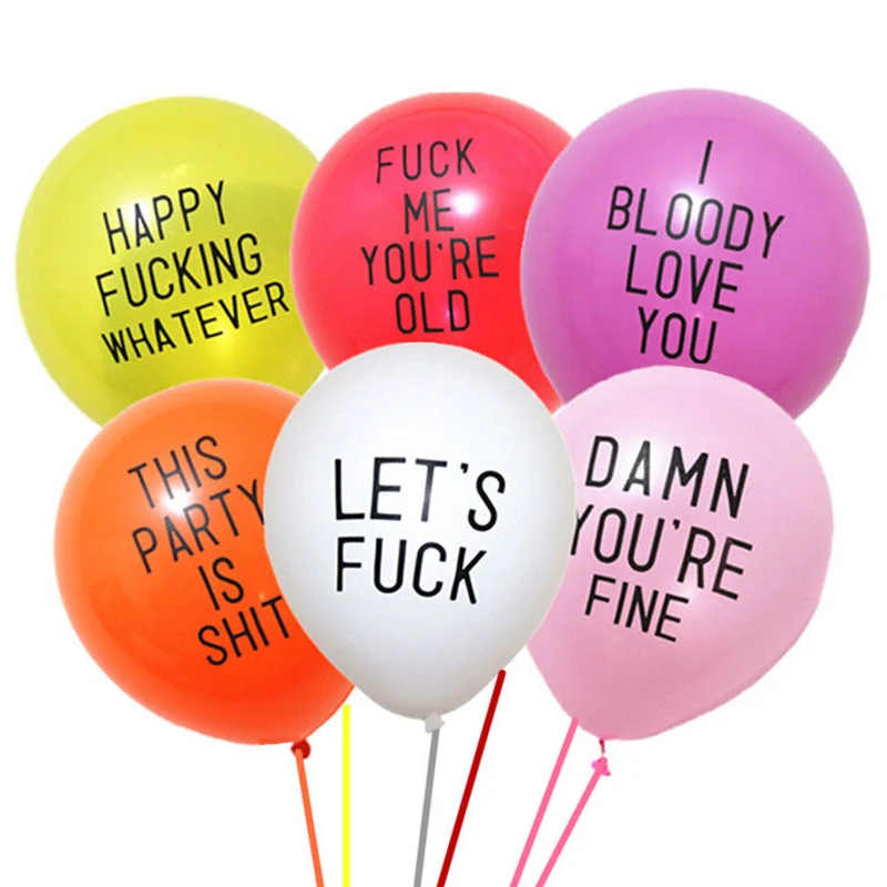 

Balloons 10” Abusive Hen Party Rude Badass Decor Funny Latex Balloon Sexy party Decoration 10 Inch Fashion