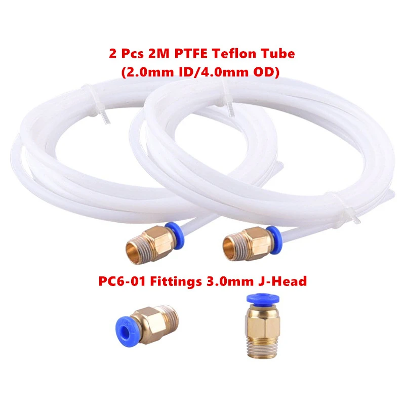 1 м трубка из ПТФЭ соединители для труб запчасти 3D принтеров J head Hotend V5 V6 75 мм 3 0