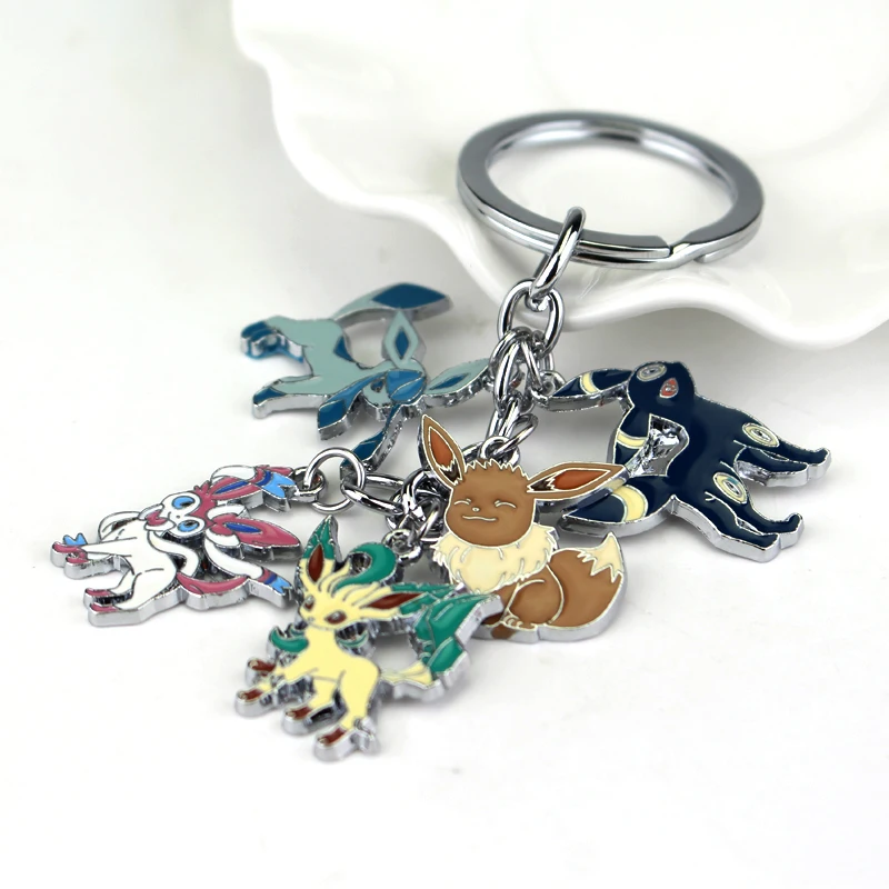 Аниме Покемон брелок Карманный Монстр Evee Sylveon Umbreon Glaceon Leafeon кулон ювелирное