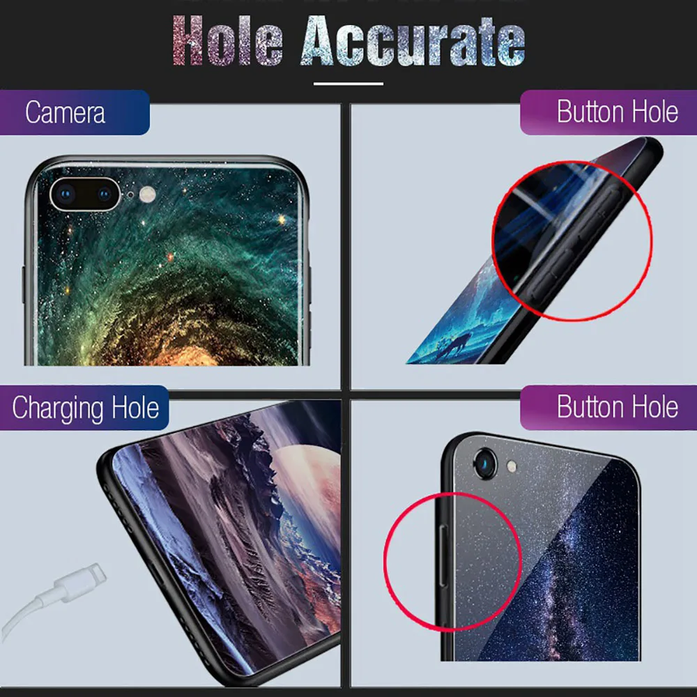 Чехол для телефона Hisomone Star Space iphone X Xs Max Xr милый чехол из закаленного стекла iPhone 7 8