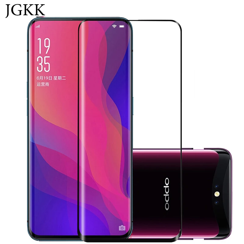 JGKK 9H 3D закаленное стекло для OPPO Find X изогнутая полная защитная пленка экрана