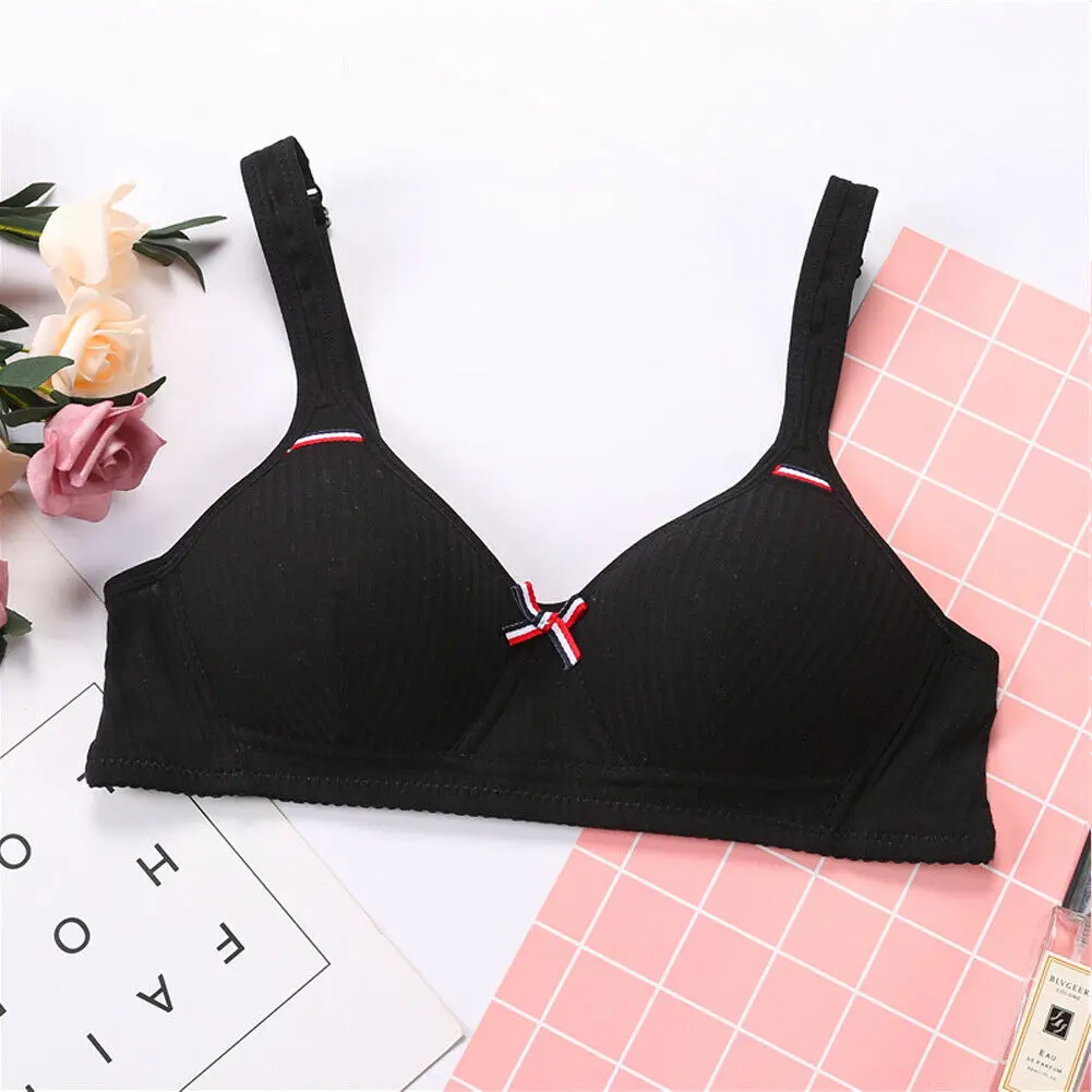 Регулируемое нижнее белье для молодых девочек мягкий хлопковый бюстгальтер с