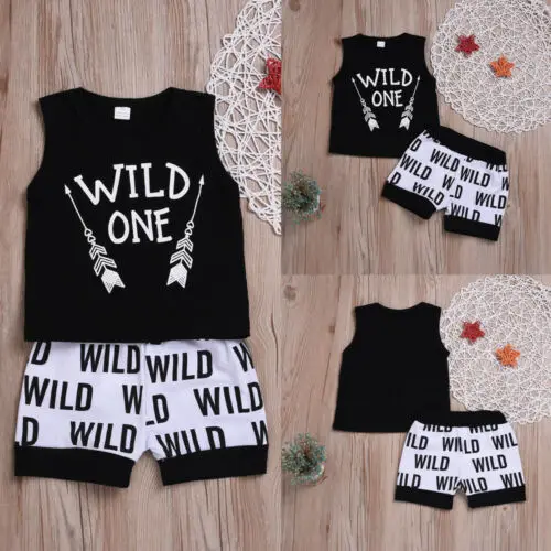 2019 Brand 2pcs Toddler Newborn Baby Boy Clothes Letter Arrow T-shirt Tops+Letter Pants Summer New Clothing Sets Cool 3-24M |