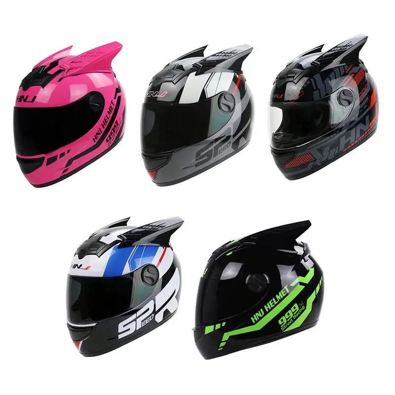 Мужской мотоциклетный шлем с двойными линзами полноразмерный локомотив зимний