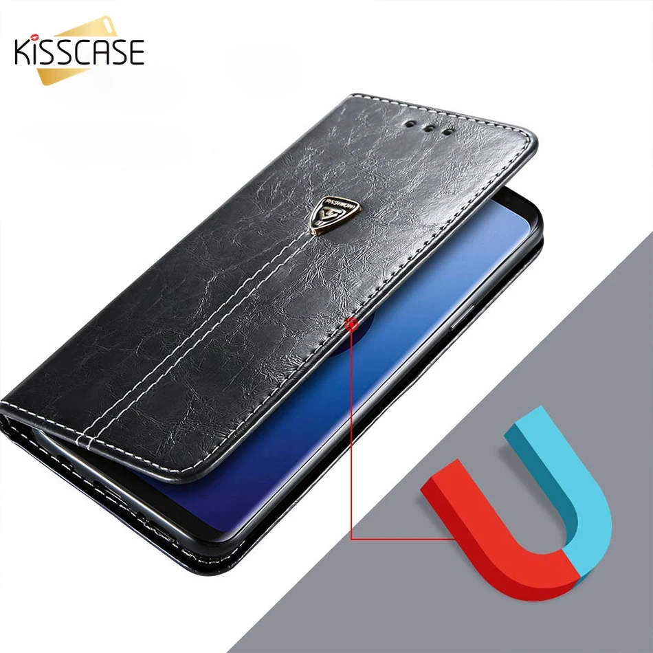 KISSCASE PU кожаный кошелек чехол для iPhone 7 кожа роскошный с отделением карт бизнес XS Max