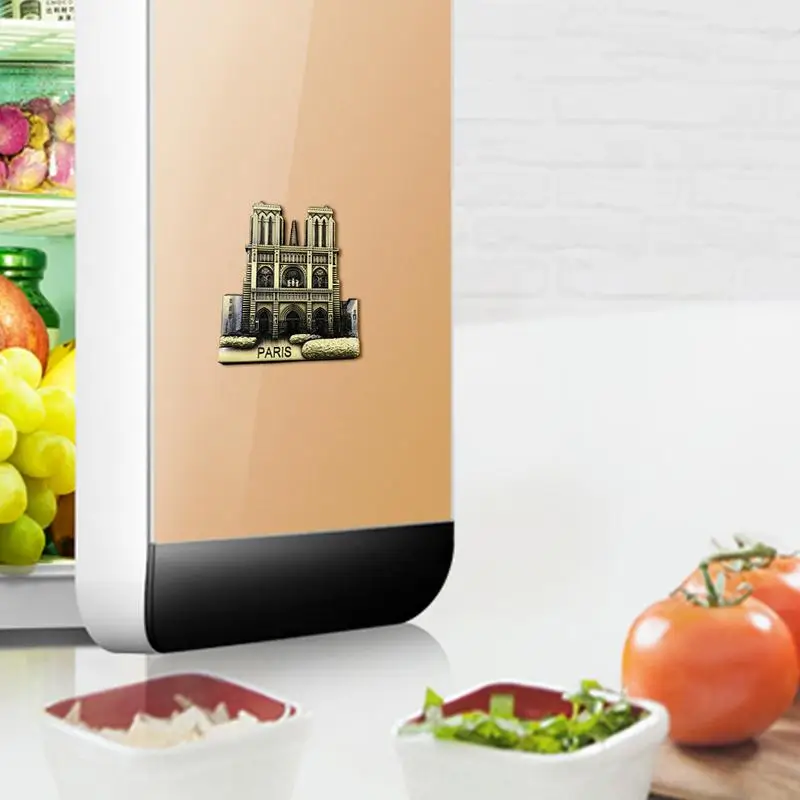 Notre Dame De Paris Fridge Stickers Magnet Souvenir Metal On The Refrigerator Living Room Restaurant Decoration | Дом и сад