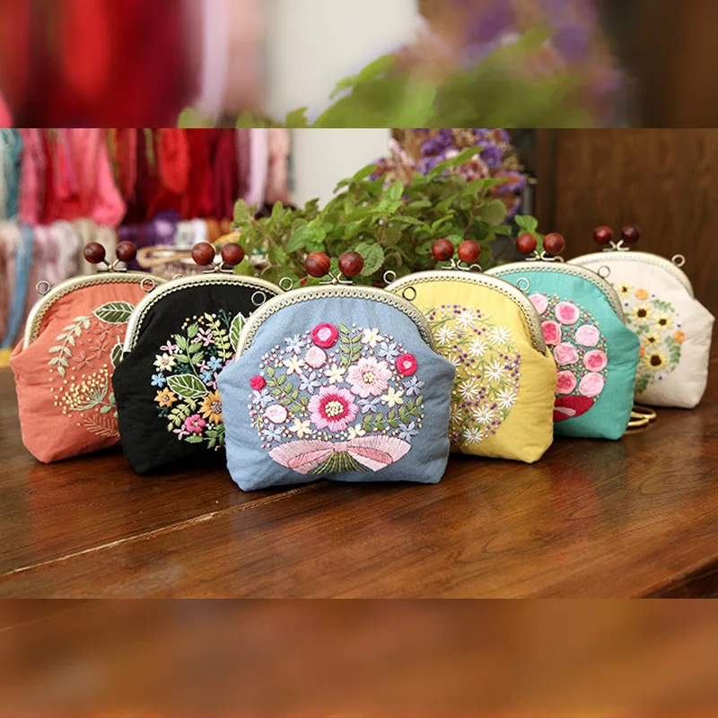 Сумка для монет ручная вышивка в европейском стиле индивидуальный подарок
