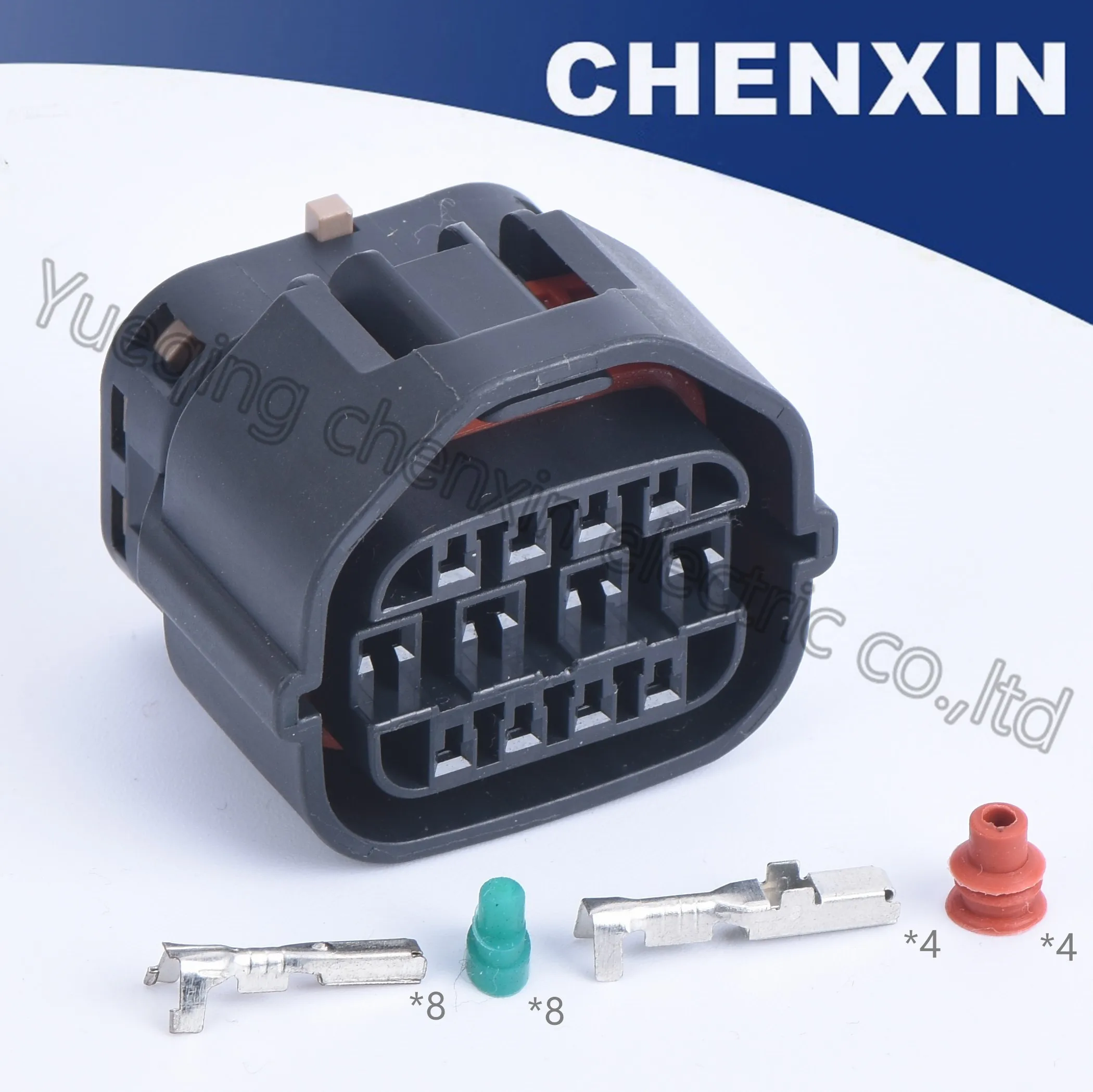 Отличное качество Черный Авто 12pin (1 2/2 2) женский водонепроницаемый разъем MG640711 5
