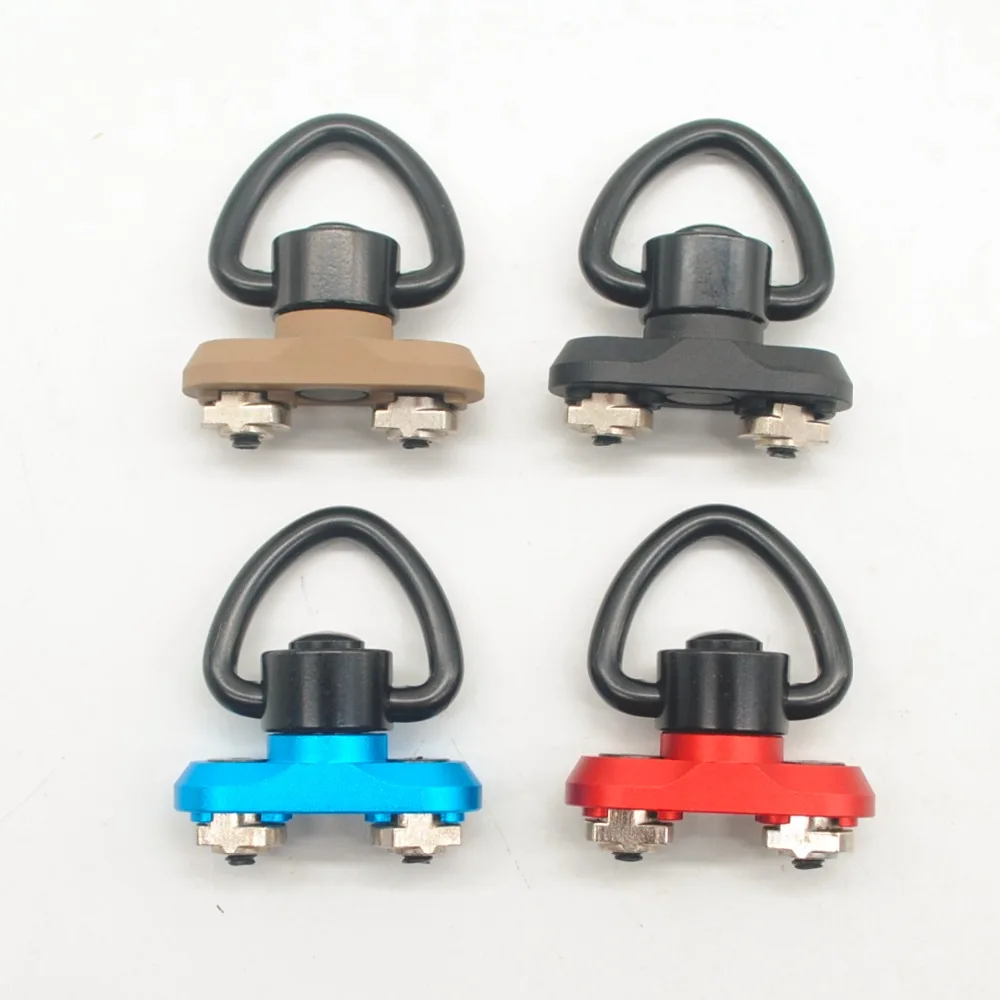 

Aplus Black ''Heart Shape'' QD Sling Swivel + Black/Tan/Red/Blue M-lok Rail Attachment Kit Adapter Set