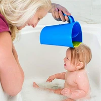baby bath cap kids washing hair shampoo cute cartoon whale cup children shower spoons silicone water scoop cup for kids bathing