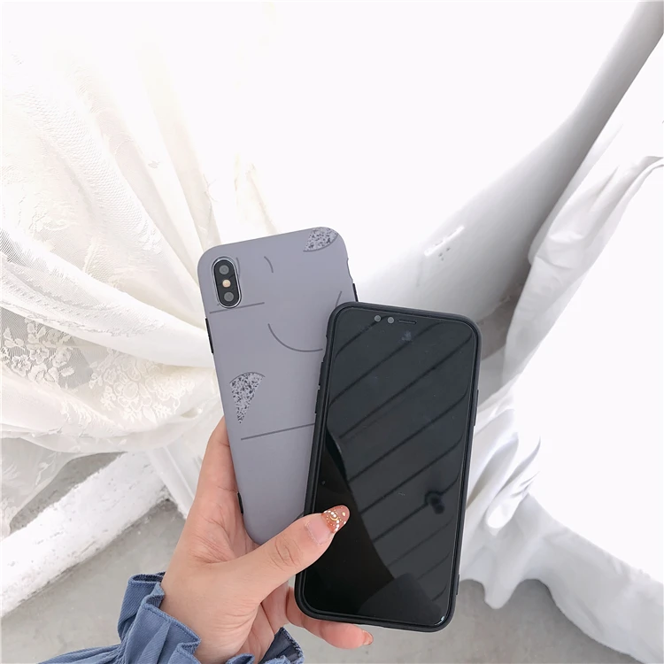 Крутой абстрактный серый чехол для iPhone XS XR Max X 8 7 6 6S Plus Мягкий IMD парный Стиль
