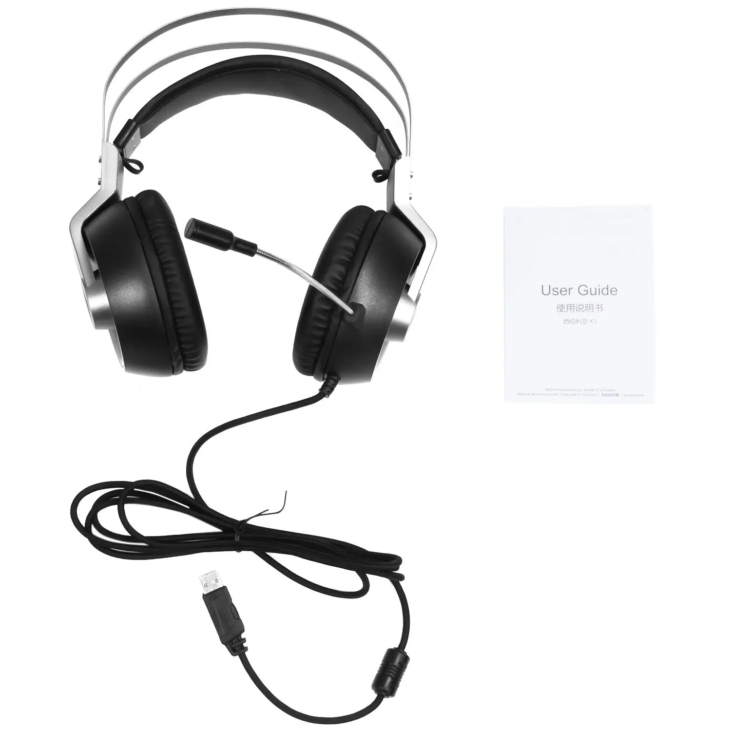 Xiberia 7 1 Surround Sound Проводная USB игровая гарнитура K1 наушники с Шум микрофон функцией