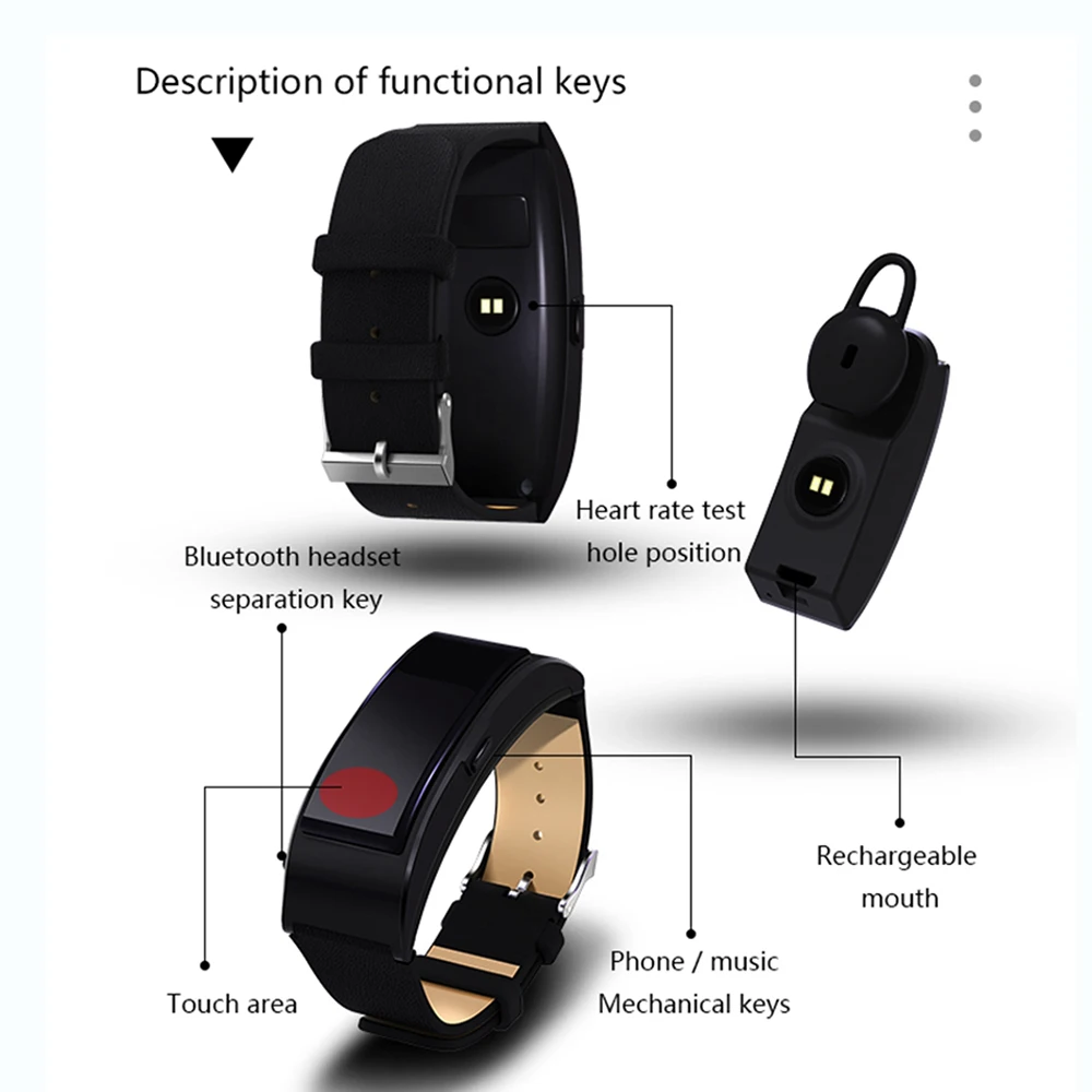S3 PLUS Talk Band Bluetooth Гарнитура Браслет фитнес носимые спортивные совместимые