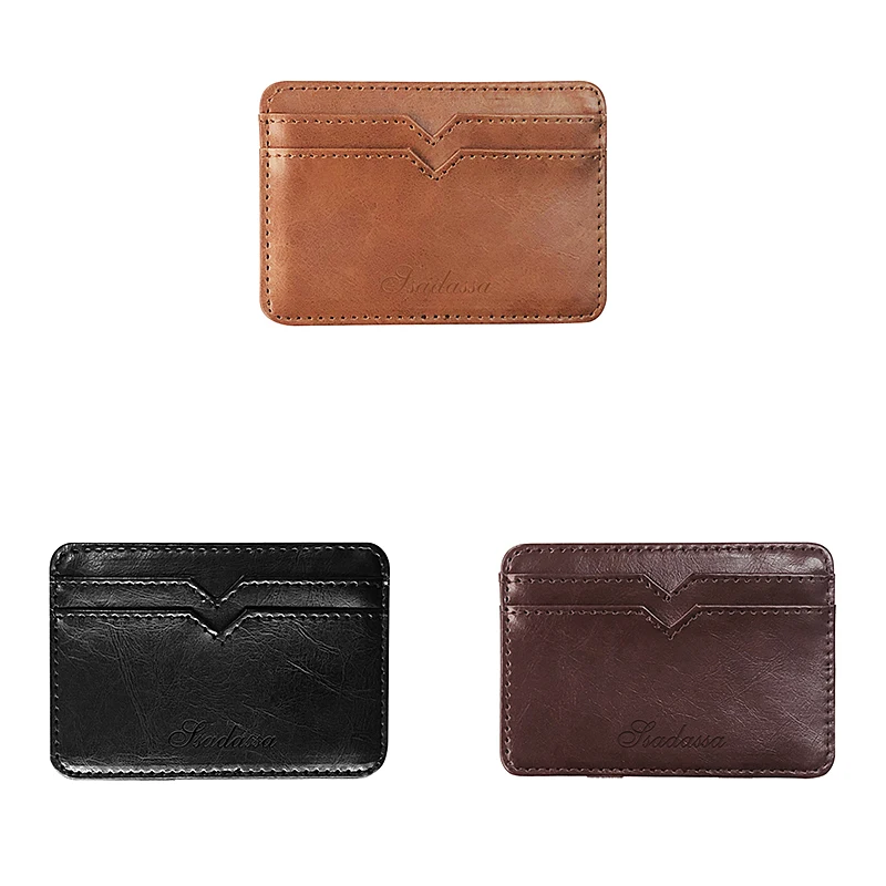 New Fashion Creative Design Men's Short Magic Wallet PU Leather Coin Purse For Men Casual Credit Card Holder Male Clutch Pocket | Багаж и