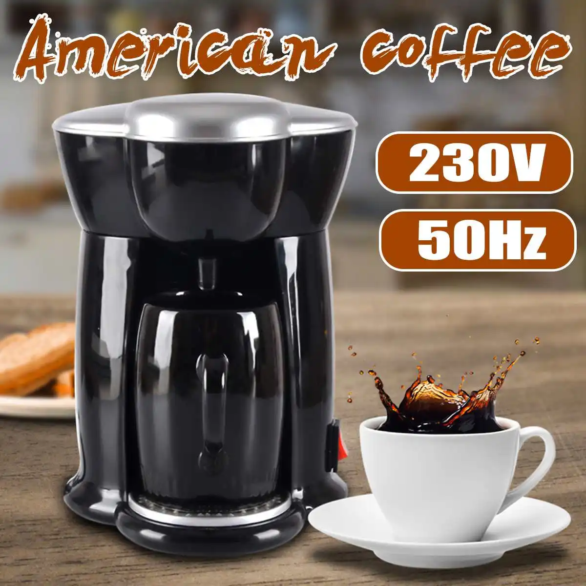 Warmtoo, 230 В, 300 Вт, американская кофеварка, автоматическая машина, мини, для использования, удерживает капельного типа, Кофеварка, чай, машина двойного использования