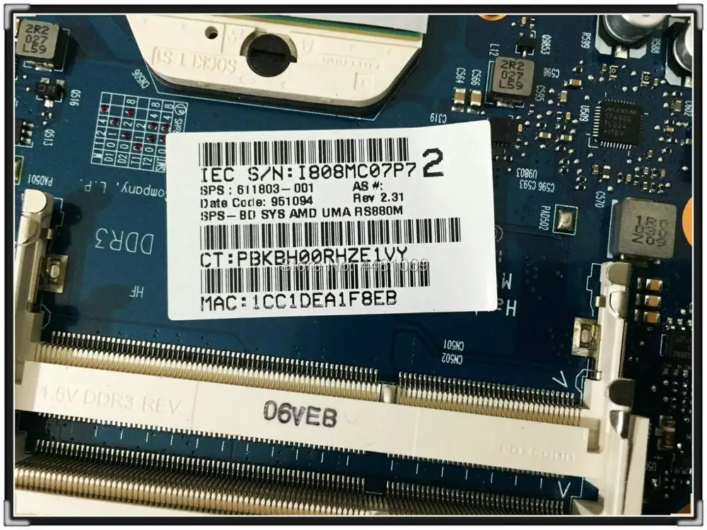 611803 001 для ноутбука Compaq 325 HP COMPAQ CQ325 425 625 материнская плата 100% полностью