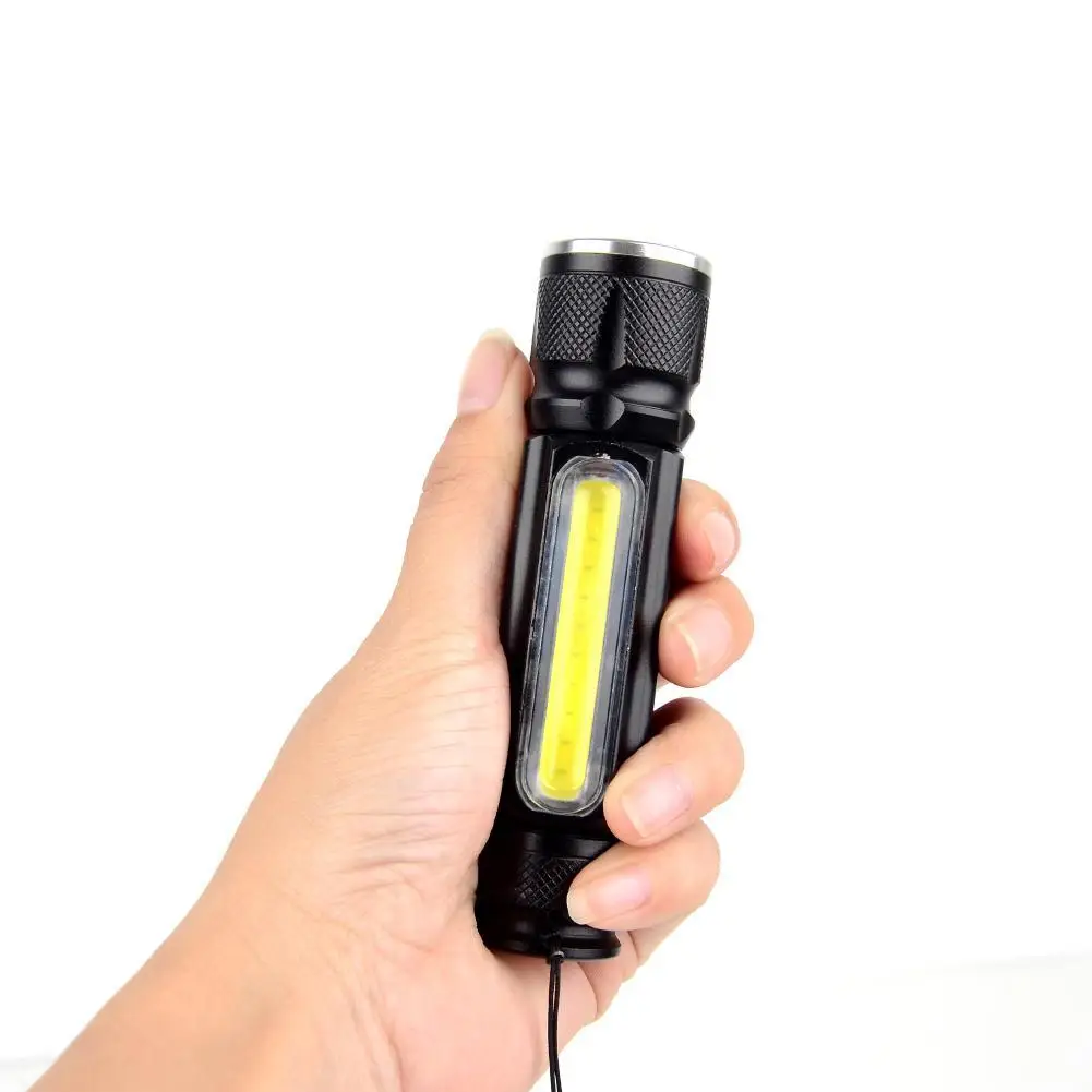 T6 LED 3000 люмен фонарик Регулируемый фокус 4 режима USB Перезаряжаемый задний магнит