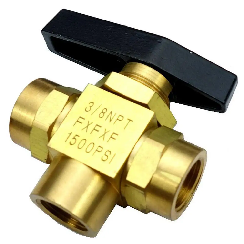Латунный шаровой кран с L-образным отверстием 1/8 дюйма 1/4 3/8 NPT для сантехники