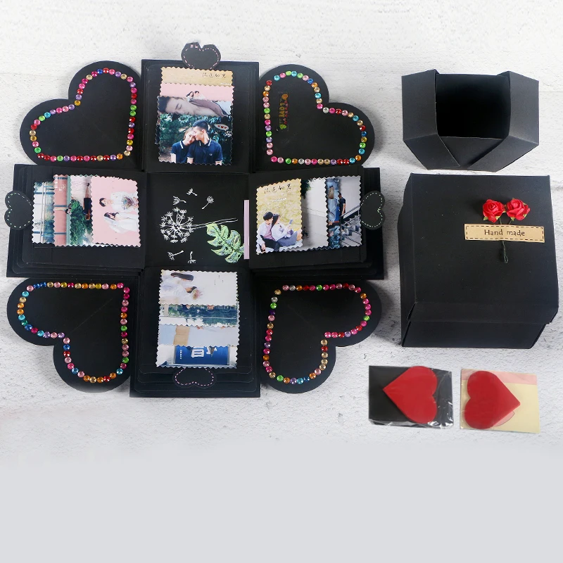Высокое качество DIY сюрприз любовь взрыв коробка подарок для юбилея скрапбук