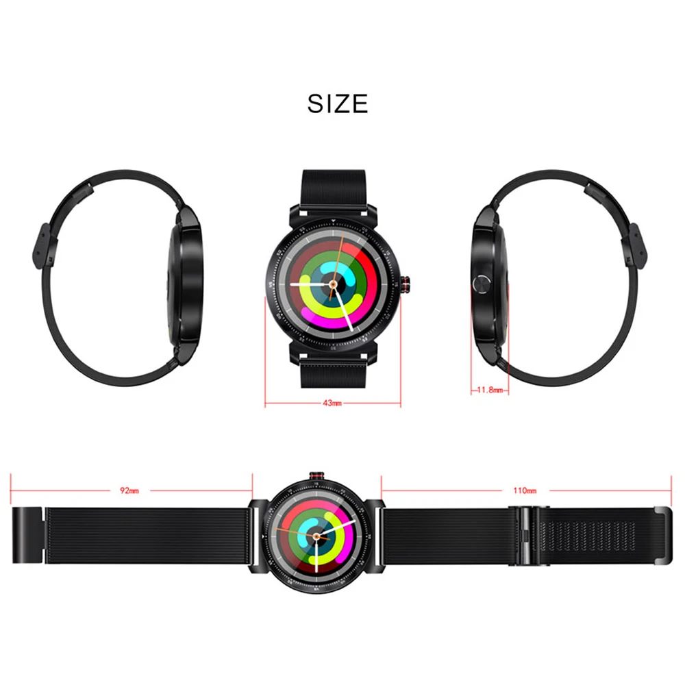 ZUCOOR Смарт часы Пульс мониторы для женщин наручные смартфон Reloj телефон Smartwatch