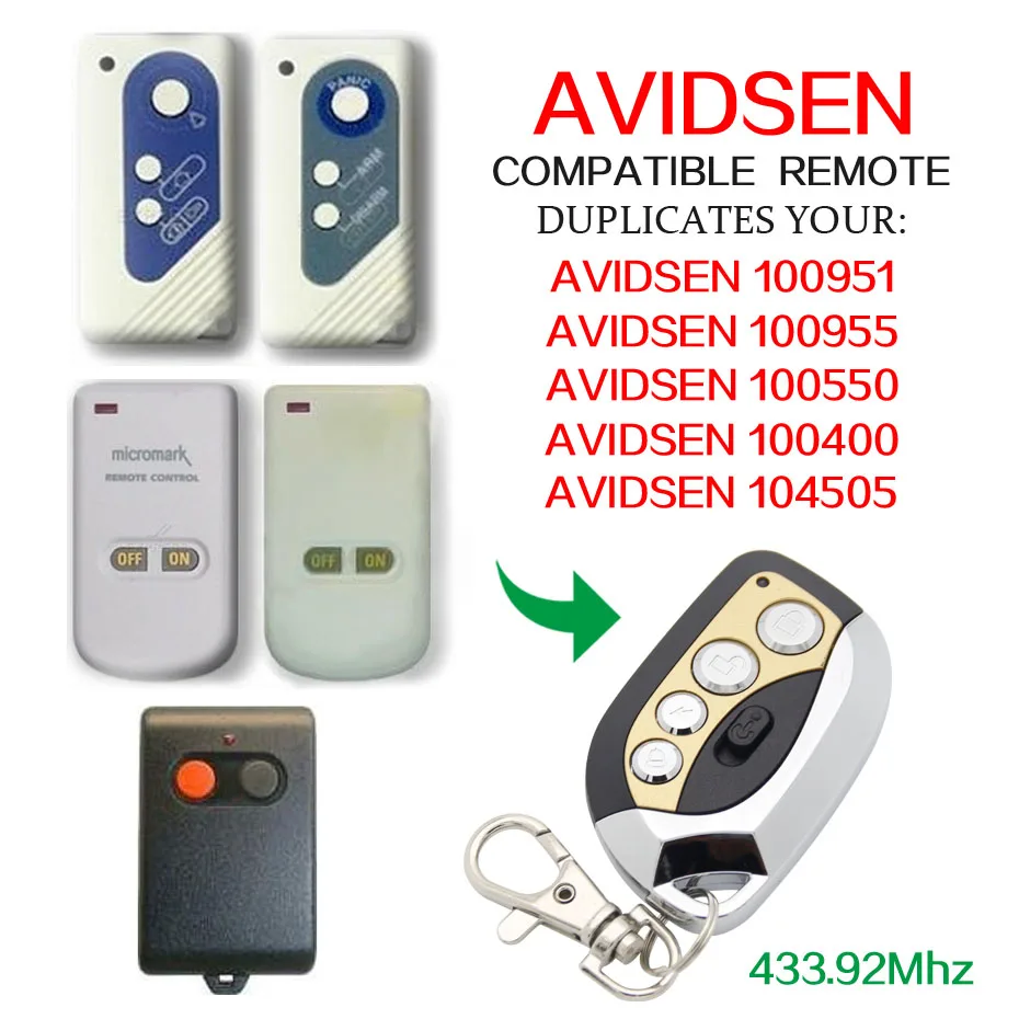 

AVIDSEN дистанционное управление AVIDSEN 100951 100955 100550 100400 104505 гаражные ворота дистанционное управление AVIDSEN дистанционное управление 433,92 МГц