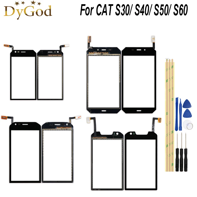 Сенсорный экран для CAT S50 S60 100% гарантия стеклянная панель сенсорный замена S30 S40 +