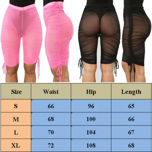 HIRIGIN Sexy Women Mesh Swimsuit Cover Ups Summer Party Shorts Sheer Perspective Lady Suit | Женская одежда