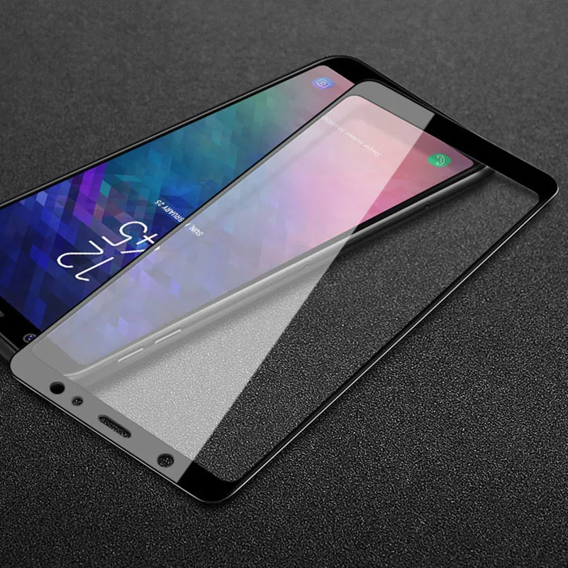 9H полное покрытие закаленное стекло для Samsung Galaxy A8 2018 A6 + A3 A5 A7 J7 2017 Защитное J3 J4 J5 J6