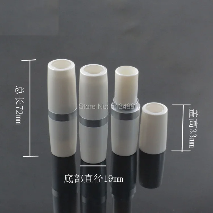 10/30/50/100pcs 11.8mm Mold filling DIY empty 4g Pearl white lipstick tube clear top Mouth wax Lip balm plastic | Красота и здоровье