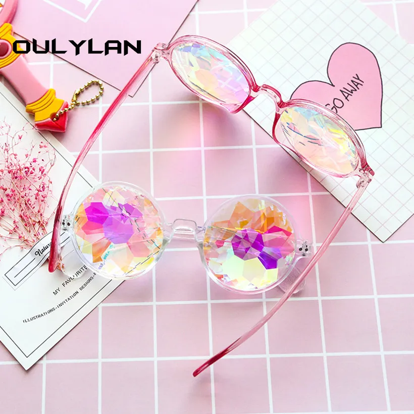 Очки калейдоскопы Oulylan мужские круглые солнцезащитные очки для женщин и мужчин