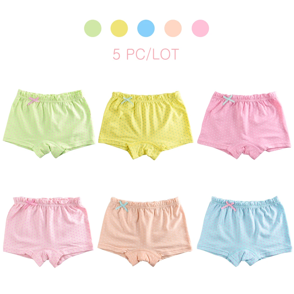 Трусы боксеры из органического хлопка для девочек 5 шт./лот|girl boxer|kids girl underweargirls