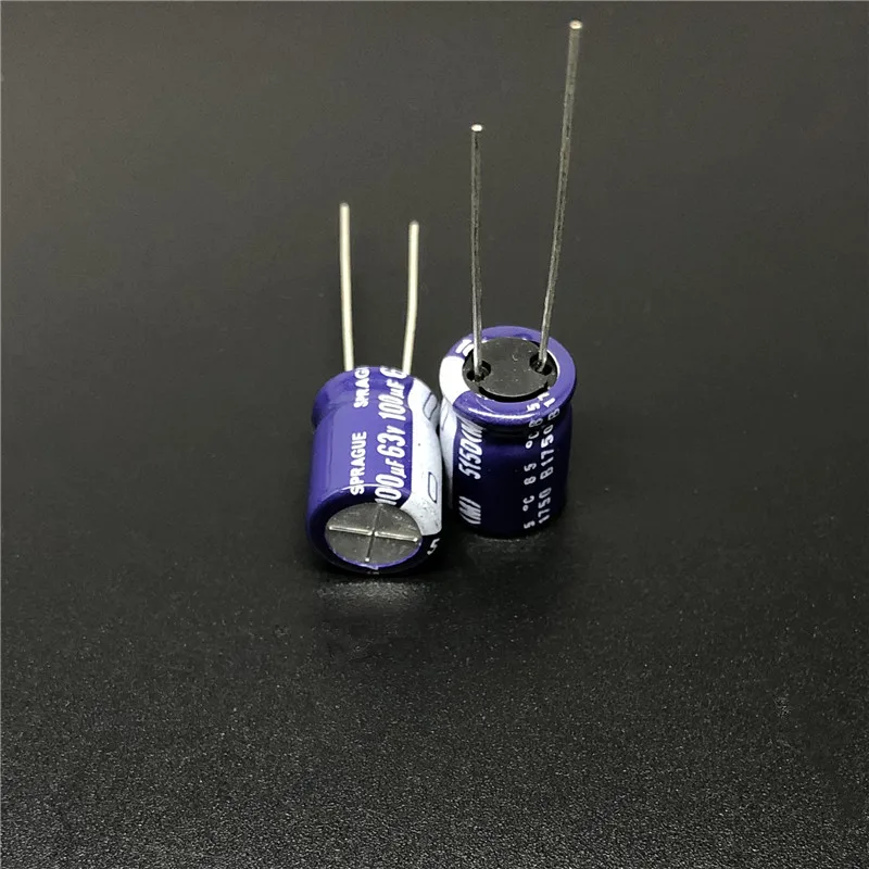 

5Pcs/50Pcs 100uF 63V SPRAGUE 515D Series 10x12.5mm 63V100uF High quality Audio Capacitor Aluminum Electrolytic Capacitor
