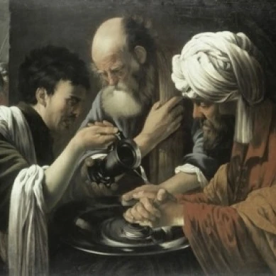Пилат моет руки Hendrick ter Brugghen (1588 1629/Dutch) Poster Print (18x24)|Таблички и знаки| |