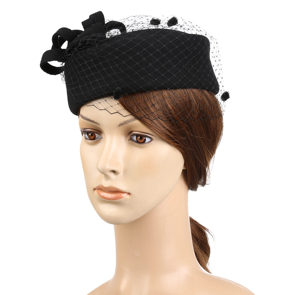 UNISTYLE Для женщин чародей Мода Pillbox Hat Винтаж Дерби Свадебные котелок модная шляпа