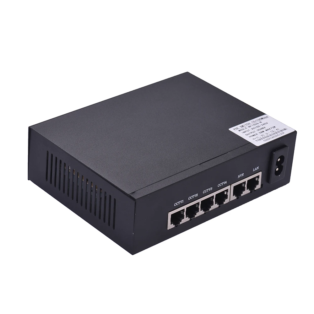 Сетевой коммутатор NF1006 4 порта Ethernet порт Uplink 1 6 Гбит/с IEEE 802.3at Power Over 100 Мбит/с