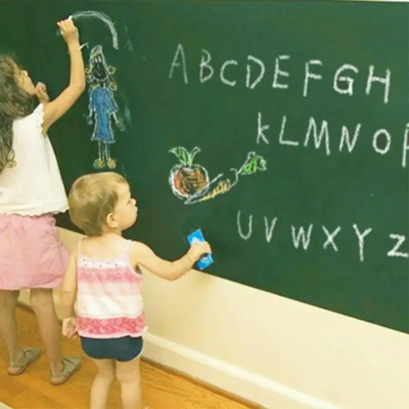 60*200cm Large Size Blackboard Sticker Removable PVC Wall Drawing Writing Art Green Chalkboard krijtbord School Office Supplies |