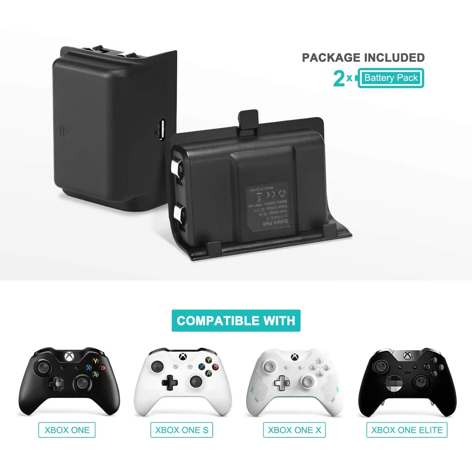 Двойной слот док станция для Xbox One зарядная с 2 1800 мАч аккумуляторные батареи