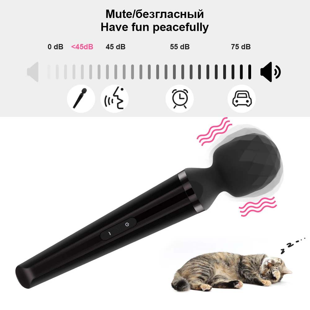 Beilile большая головка AV вибратор женская секс игрушка киска Массажная палочка для