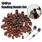 Шлифовальные ленты 104 дюйма, втулки 60 дюймов, 38 дюймов, 14 шт.компл., с оправкой для Dremel, хорошая теплопроводность