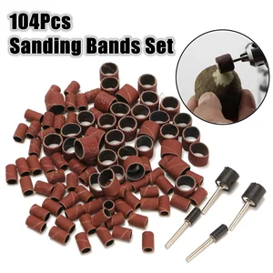 Шлифовальные ленты 104 дюйма, втулки 60 дюймов, 38 дюймов, 14 шт.компл., с оправкой для Dremel, хорошая теплопроводность