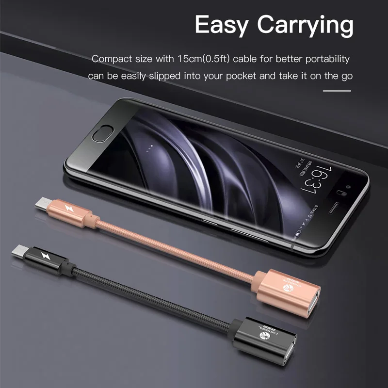CHOSEAL Type C к USB 2 0 OTG Кабель адаптер для Macbook Samsung Galaxy S8 S9 Huawei P10 P9 кабель|Переходники и